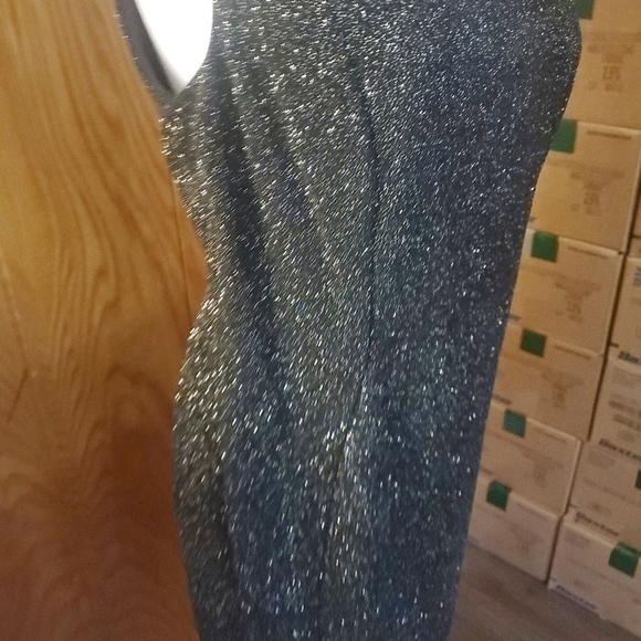 NWT Calvin Klein black dress with silver sparkles. - Picture 8 of 11